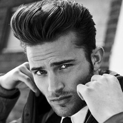 man with a pompadour hairstyle